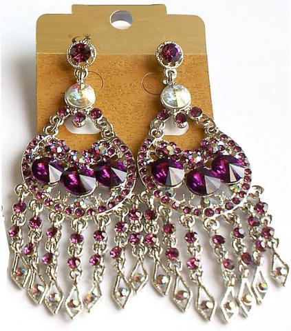 Helens Heart Earrings JE-X005207-S-Purple