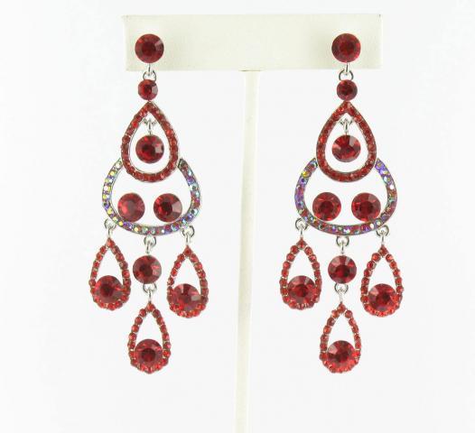 Helens Heart Earrings JE-X005489-S-Red