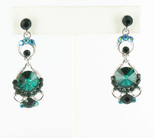 Helens Heart Earrings JE-X005501-S-Emerald