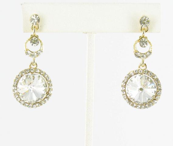 Helens Heart Earrings JE-X005506-G-Clear