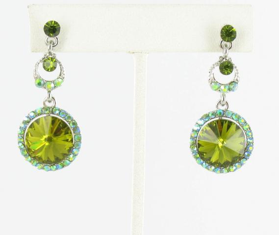 Helens Heart Earrings JE-X005506-S-Olivine