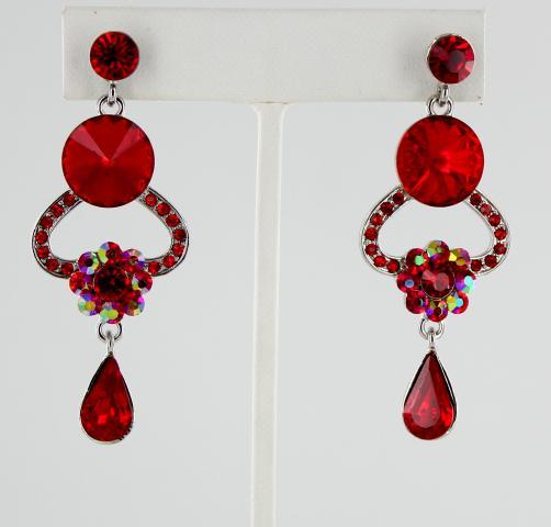 Helens Heart Earrings JE-X005521-S-Red