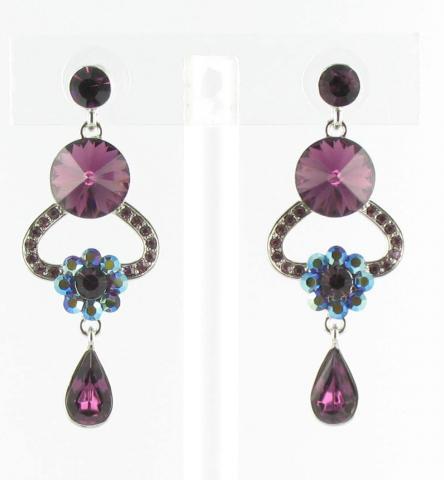 Helens Heart Earrings JE-X005521-S-Purple