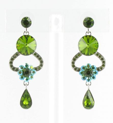 Helens Heart Earrings JE-X005521-S-Green