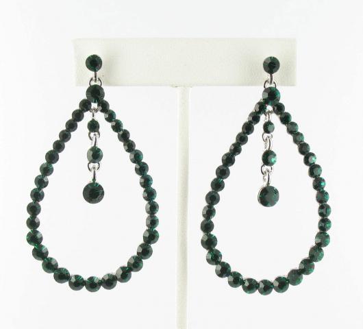 Helens Heart Earrings JE-X005529-S-Emerald