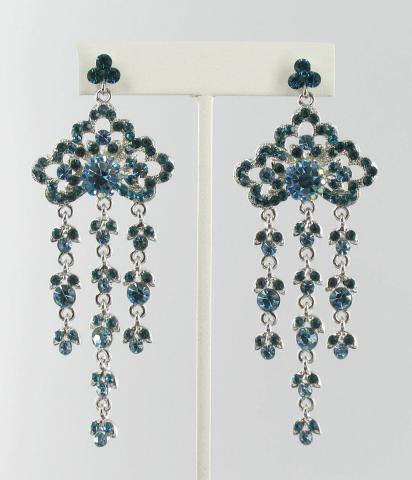 Helens Heart Earrings JE-X005531-Silver-Zircon-Blue