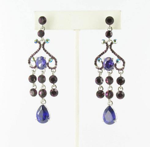 Helens Heart Earrings JE-X005536-S-Amethyst-Purple