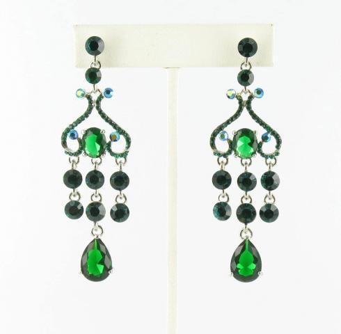 Helens Heart Earrings JE-X005536-S-Emerald