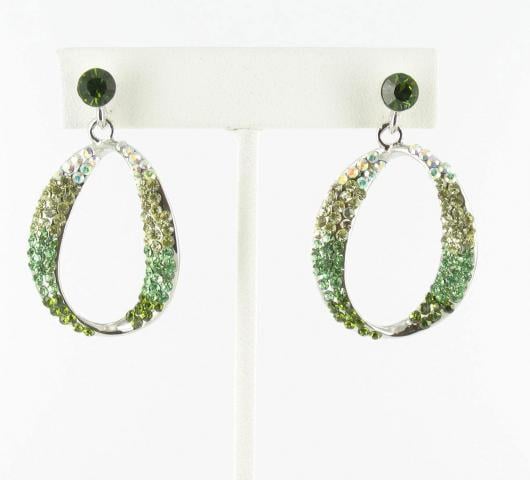 Helens Heart Earrings JE-X006085-S-Green