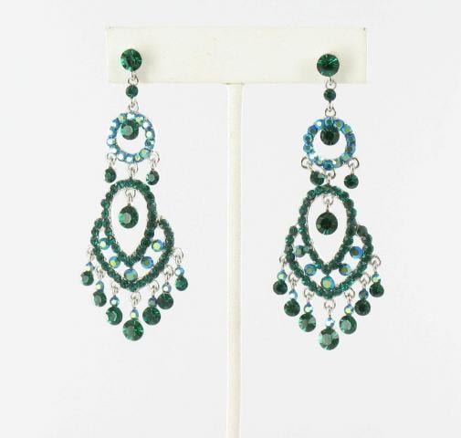 Helens Heart Earrings JE-X006274-S-Emerald