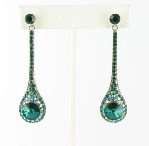 Helens Heart Earrings JE-X006346-S-Emerald