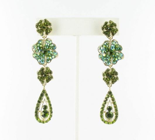 Helens Heart Earrings JE-X006352-G-Olivine