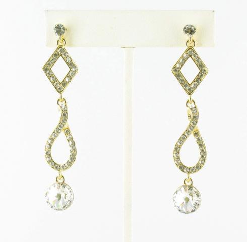 Helens Heart Earrings JE-X006354-G-Clear