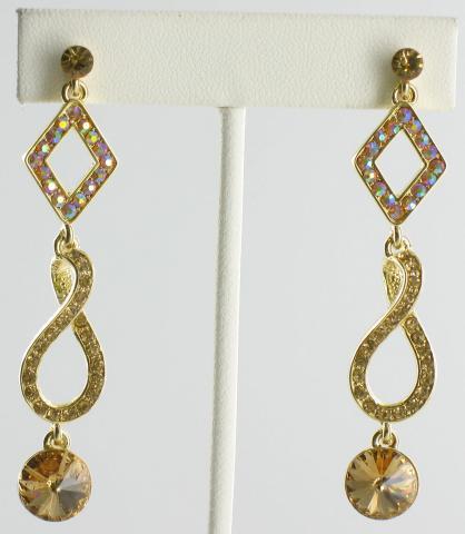 Helens Heart Earrings JE-X006354-G-Topaz