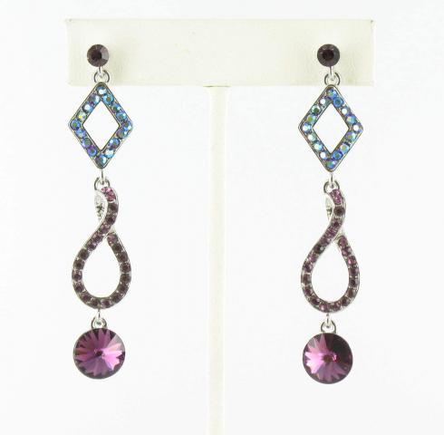 Helens Heart Earrings JE-X006354-S-Amethyst-Purple