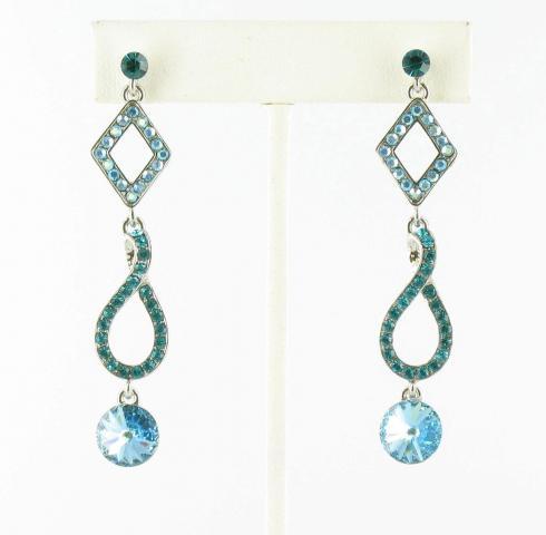 Helens Heart Earrings JE-X006354-S-Aquamarine