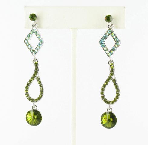 Helens Heart Earrings JE-X006354-S-Olivine-Green