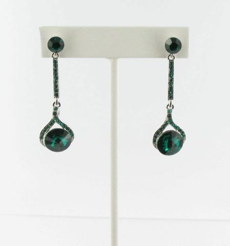 Helens Heart Earrings JE-X006358-S-Emerald