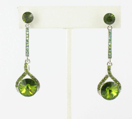 Helens Heart Earrings JE-X006358-S-Olivine