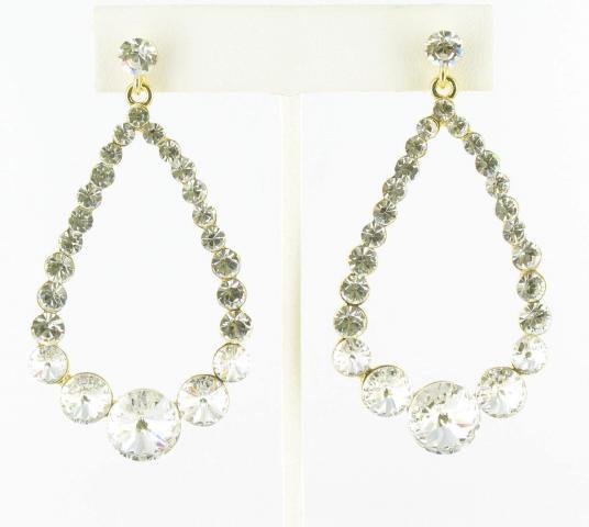 Helens Heart Earrings JE-X006395-G-Clear