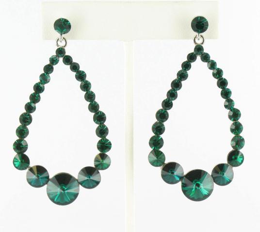 Helens Heart Earrings JE-X006395-S-Emerald