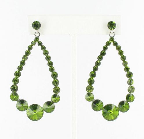 Helens Heart Earrings JE-X006395-S-Olivine