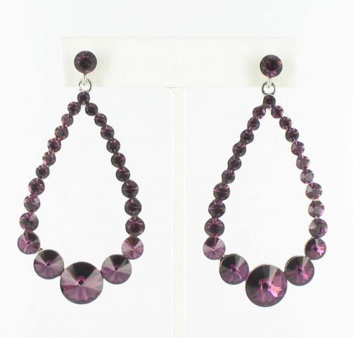 Helens Heart Earrings JE-X006395-S-Purple