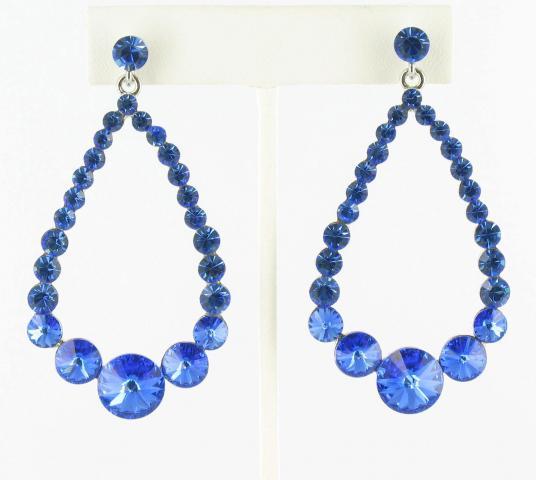 Helens Heart Earrings JE-X006395-S-Sapphire-Blue