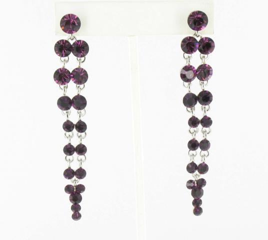 Helens Heart Earrings JE-X006399-S-Amethyst-Purple