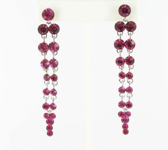 Helens Heart Earrings JE-X006399-S-Fuchsia