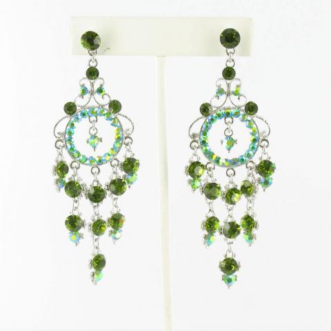 Helens Heart Earrings JE-X006403-S-Olivine