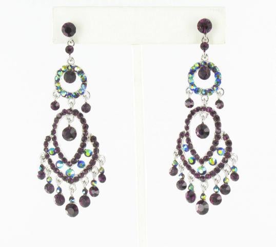 Helens Heart Earrings JE-X006403-S-Amethyst-Purple