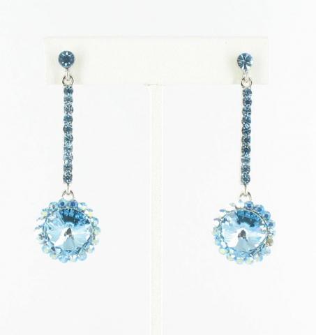 Helens Heart Earrings JE-X006433-S-Aqua-Blue