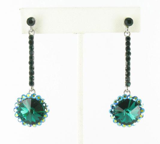 Helens Heart Earrings JE-X006433-S-Emerald