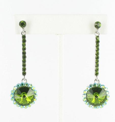 Helens Heart Earrings JE-X006433-S-Green