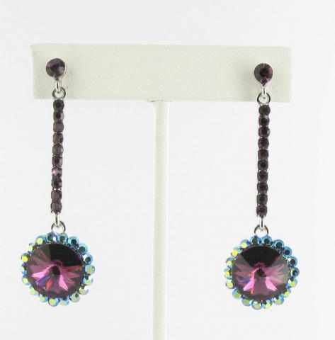 Helens Heart Earrings JE-X006433-S-Purple