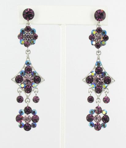 Helens Heart Earrings JE-X006587-1392-Purple