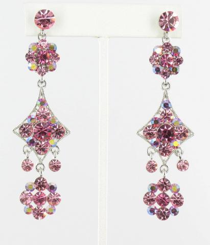 Helens Heart Earrings JE-X006587-1392-Silver-Pink