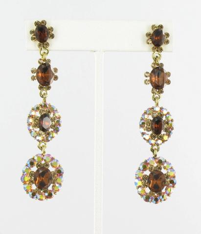 Helens Heart Earrings JE-X006588-1532-Gold-Topaz