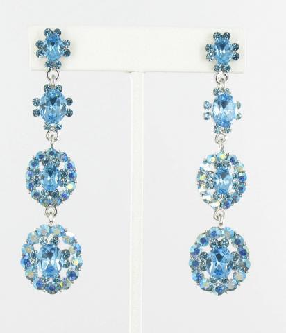 Helens Heart Earrings JE-X006588-1532-Silver-Blue