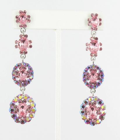 Helens Heart Earrings JE-X006588-1532-Silver-Pink