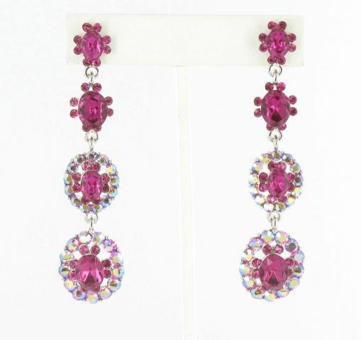 Helens Heart Earrings JE-X006588-S-Fuchsia