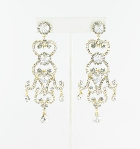 Helens Heart Earrings JE-X006699-G-Clear