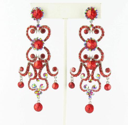 Helens Heart Earrings JE-X006699-S-Red