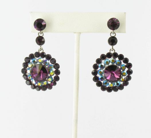 Helens Heart Earrings JE-X007088-S-Amethyst-Purple