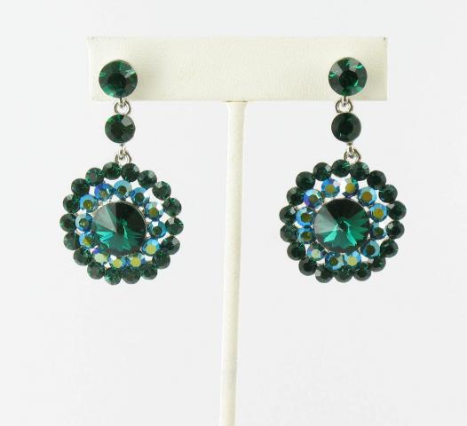 Helens Heart Earrings JE-X007088-S-Emerald