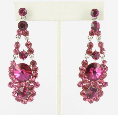 Helens Heart Earrings JE-X007126-S-Fuchsia