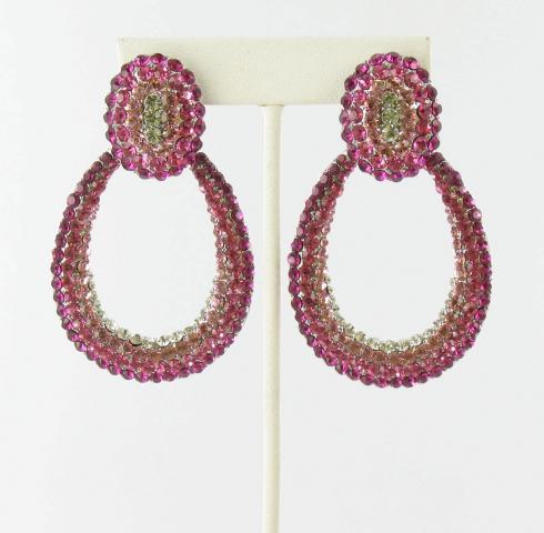 Helens Heart Earrings JE-X007127-S-Fuchsia