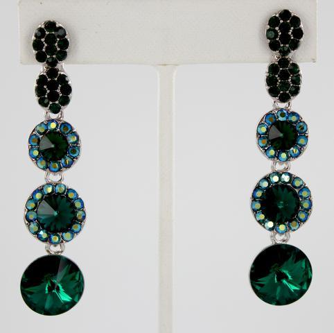 Helens Heart Earrings JE-X007172-S-Emerald