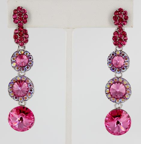 Helens Heart Earrings JE-X007172-S-Fuchsia